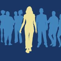 Silhouette of a group of people