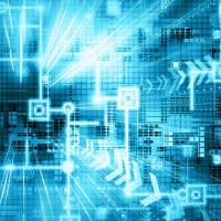 Abstract illustration representing data and networking